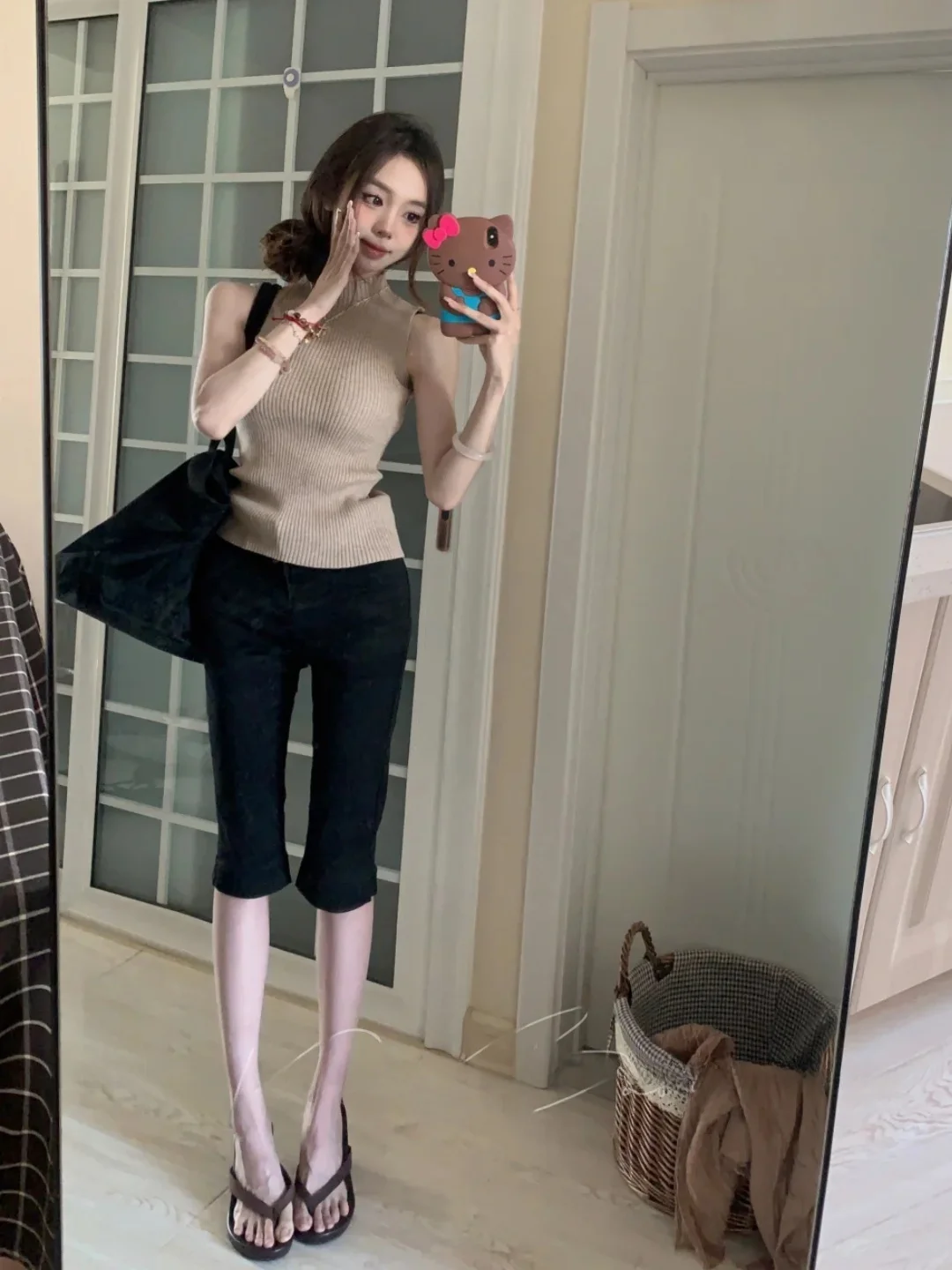 High Waist Harlan Jeans Women's Elastic Slimming Design Split Cotton Stretch Denim Summer Fashion Ladies' High Elasticity Jeans