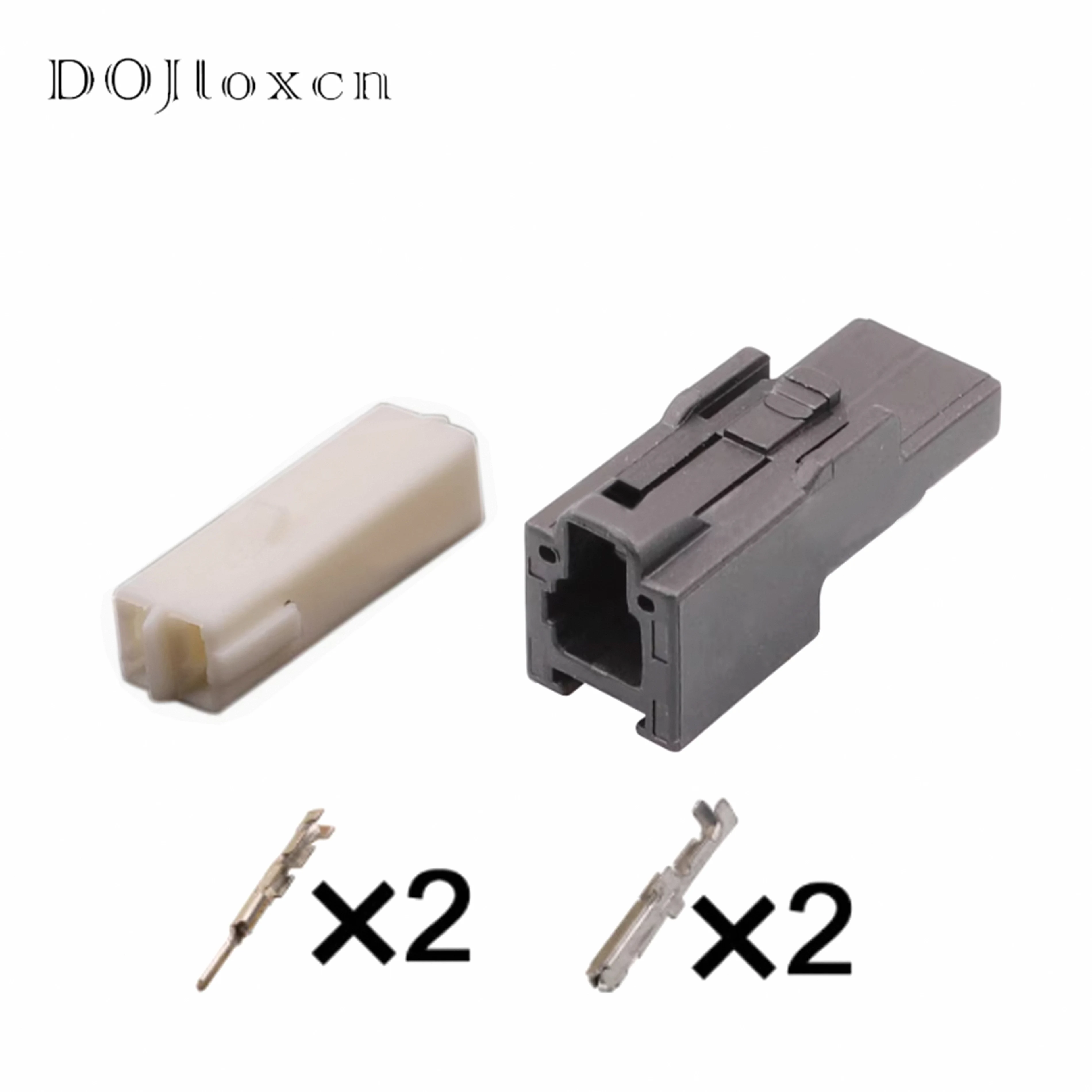 1/5/10/20/50 Sets 2 Pin 6098-2541 6098-2803 Automotive Male Or Female Connectors With Terminals Black Wire Socket