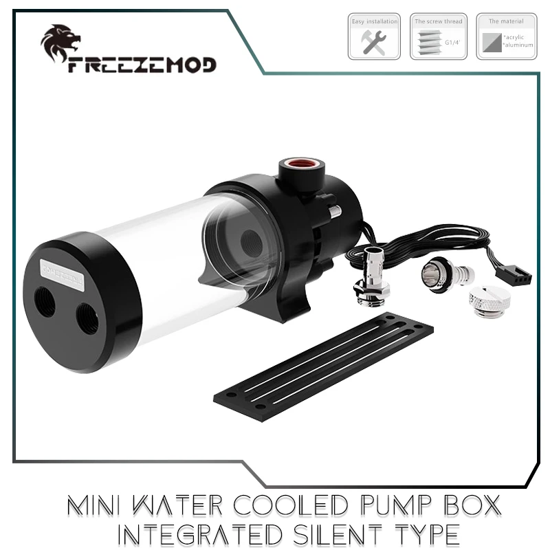 FREEZEMOD Cylinder AIO Box Pump Silent Lift 3-Meters Flow-450L Industrial, 12cm-32cm Length Optional, PUB-SR500