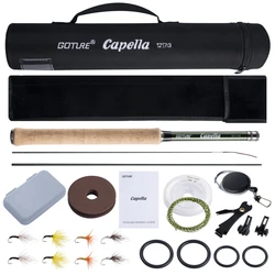 Goture Tenkara Fly Fishing Rod Combos 12FT Classical Portable Ultra Light IM8 Carbon Fiber Trout Rod with Fly Line Lure Set New