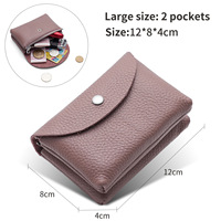 Luxury Genuine Leather Women's Wallet Retro Coin Purse Men Cowhide Money Pouch ID Credit Bank Card Holder Earphone Pocket Bag