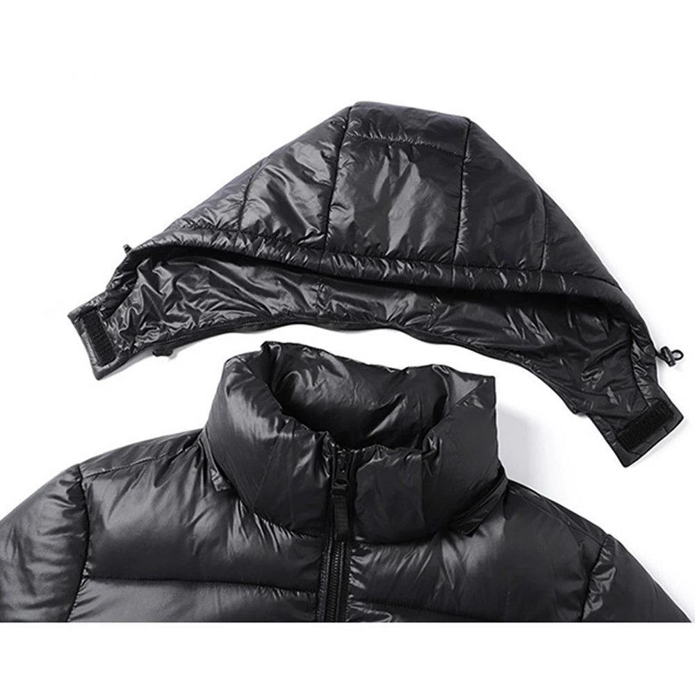 2023 Winter Padding Jacket Men Warm Hooded Down Coats Black Thicken Puffer Jackets Luxury Fashion Outwear Windproof Lightweight