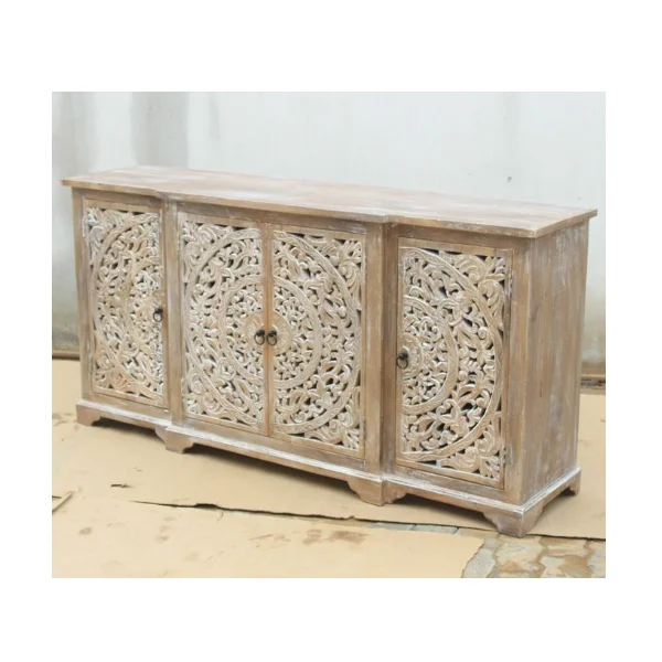 Sideboard engraving design imitation old veneer back MDF