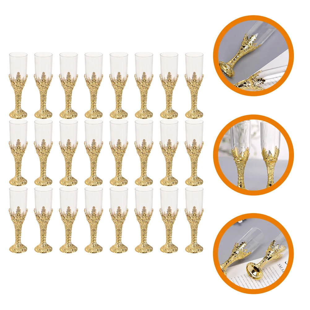 

24pcs Goblet Shape Candy Boxes Plastic Storage Jars Festival Party Supplies Treats Containers Wedding Favor Packaging Organizers