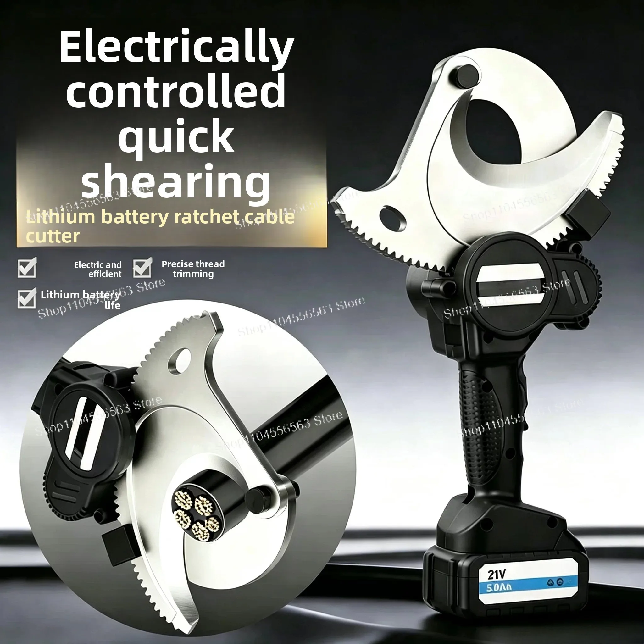 Electric Ratchet Shears, Electrical Shears, Copper and Aluminum Armored Cable Shears, Electric Lithium Batteries