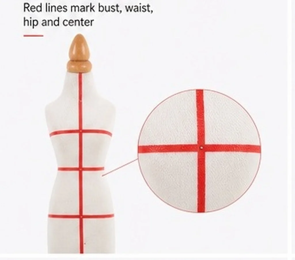 1 4 Scale Mini Tailor Dressmaker Mannequin Beige Sewing Mannequin Adjustable Height Cotton Fabric Pinewood Base Clothing Display