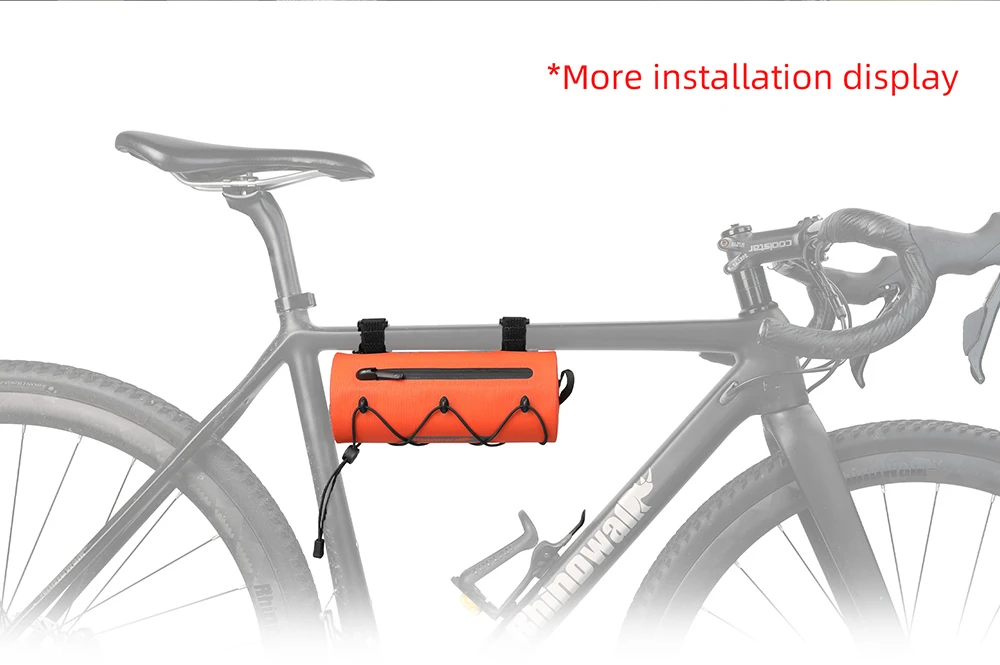 Rhino walk Fahrrad lenker tasche 1,9 l wasserdichte Bick Front Tube Bag Outdoor Rennrad Packt asche neu – Detail 15