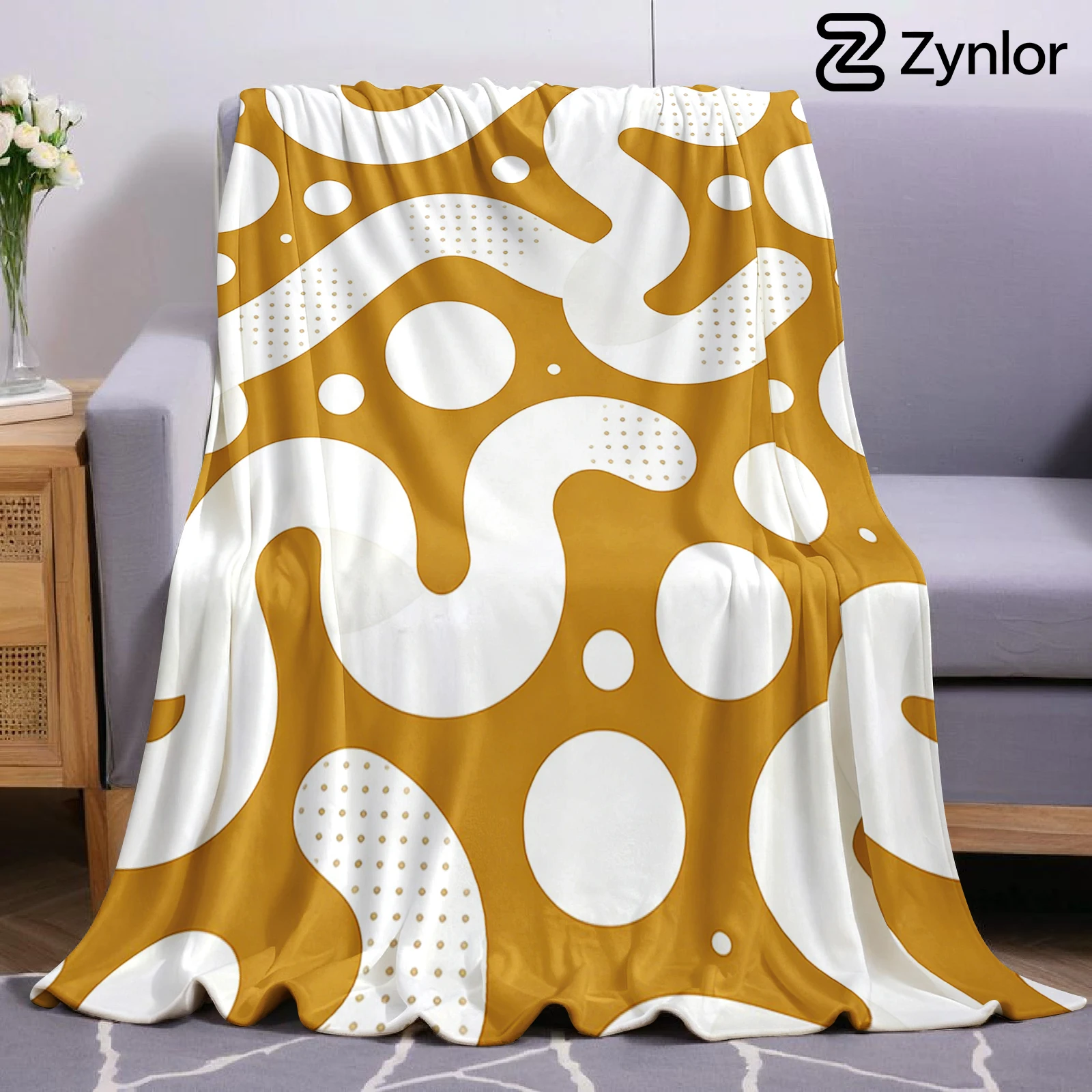 Retro Liquid Swirl Ultra Soft Sherpa Fleece Blanket Fluffy Warm Thick Throw for Sofa Bedroom Couch Holiday Home Decor Gift