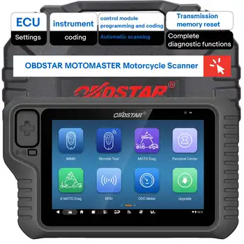 OBDSTAR MOTOMASTER 摩托車掃描儀,具備全功能摩托車診斷、船舶診斷、電動車診斷、防盜系統診斷、儀錶板校準、ECU 刷寫和鑰匙生成。 10 最佳銷售 診斷摩托車 - №8