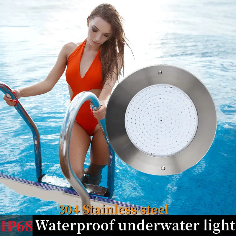 AC12VLED ultra-thin stainless steel pool light IP68 wall mounted RGB underwater light/hot spring, swimming pool outdoor lighting