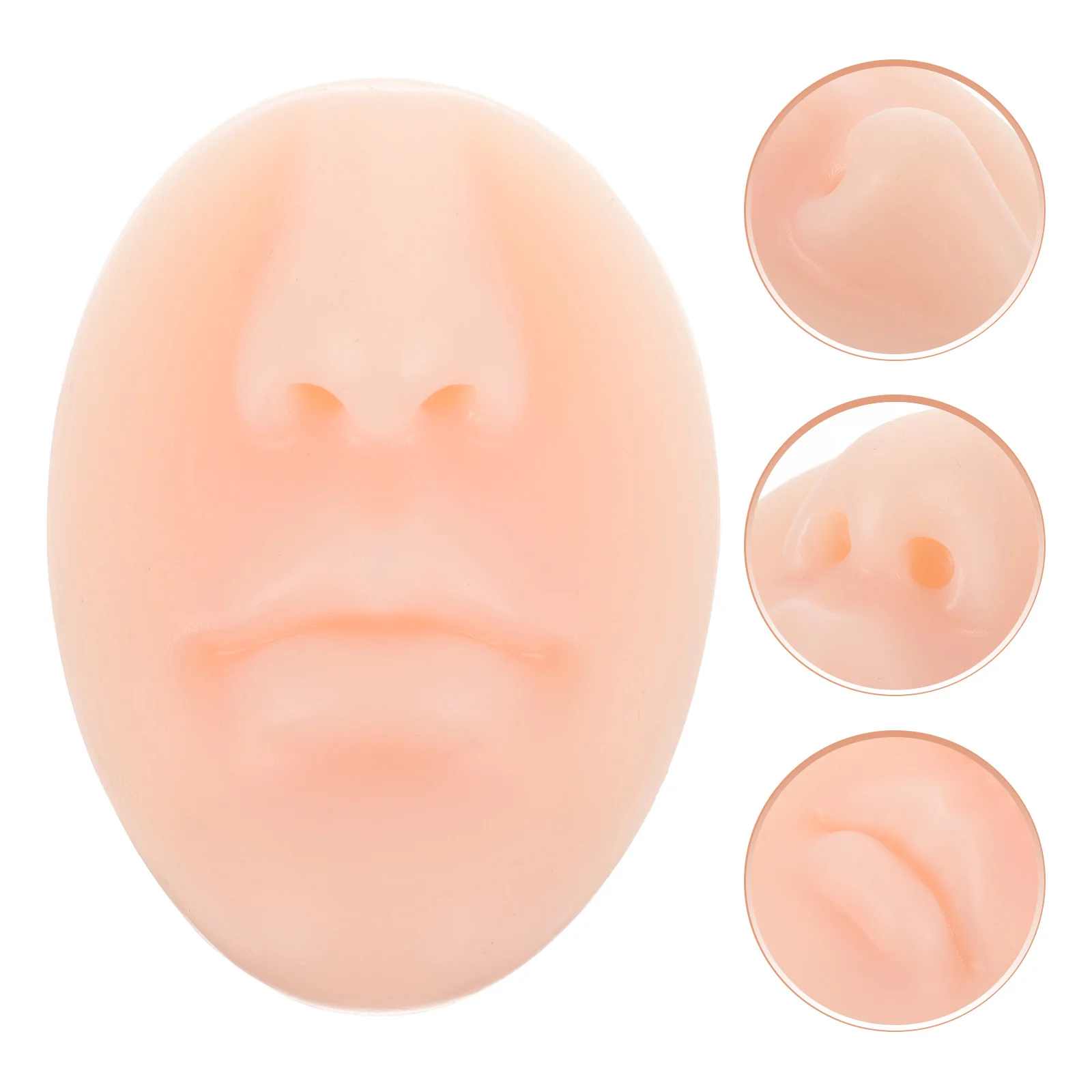

Piercings Mouth Nose Practice for Flexible Silicone Body Parts Simulation Fake Face
