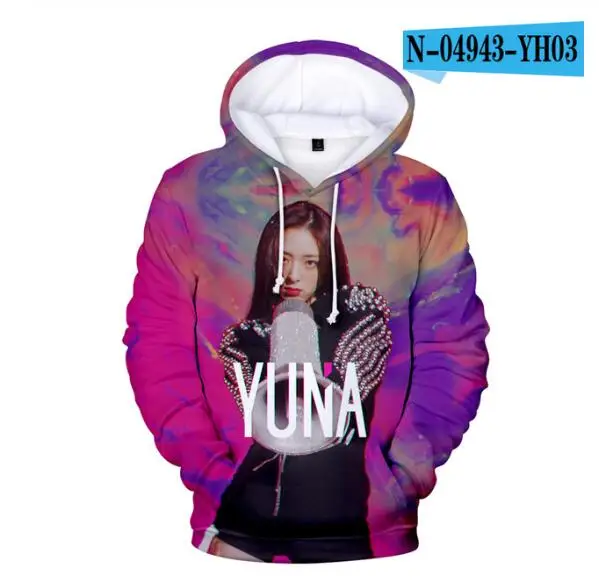 Kpop ITZY 3d Print Oversized Hoodies Sweatshirts Women Men K-POP ITZY IT\'z Me Album Hooded Casual Streetwear Harajuku Tracksuit