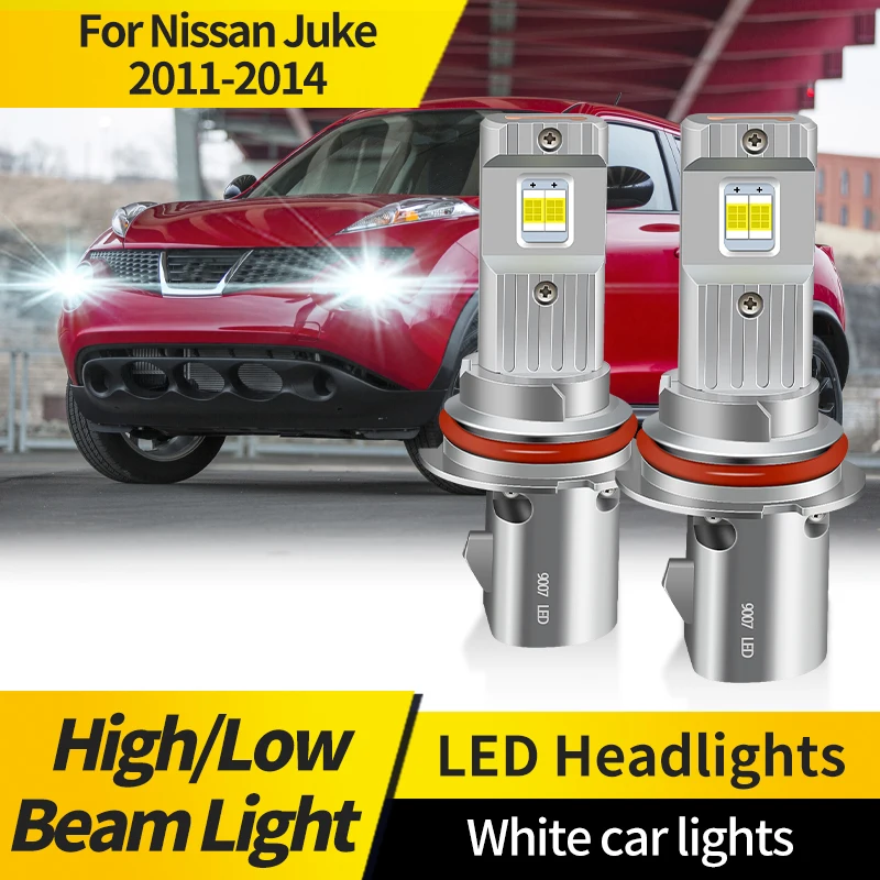 

2PCS LED Headlight Bulbs For Nissan Juke 2011-2014 9007 HB5 30000LM LED Lamp Super Bright 6000K White Automobile Light 44W 12V