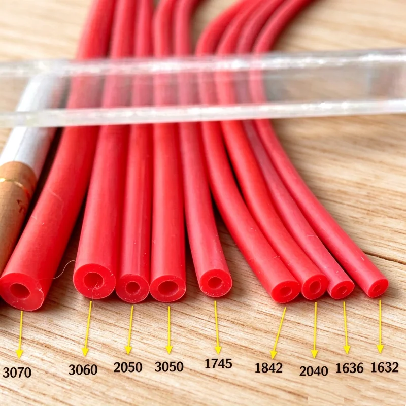 10M Red Latex Rubber Tube 5 Times Stretch Catapult Elastic Band Fishing Tension Rope Multi Size 1.6*3.2mm 1.6*3.6mm 1.7*4.5mm