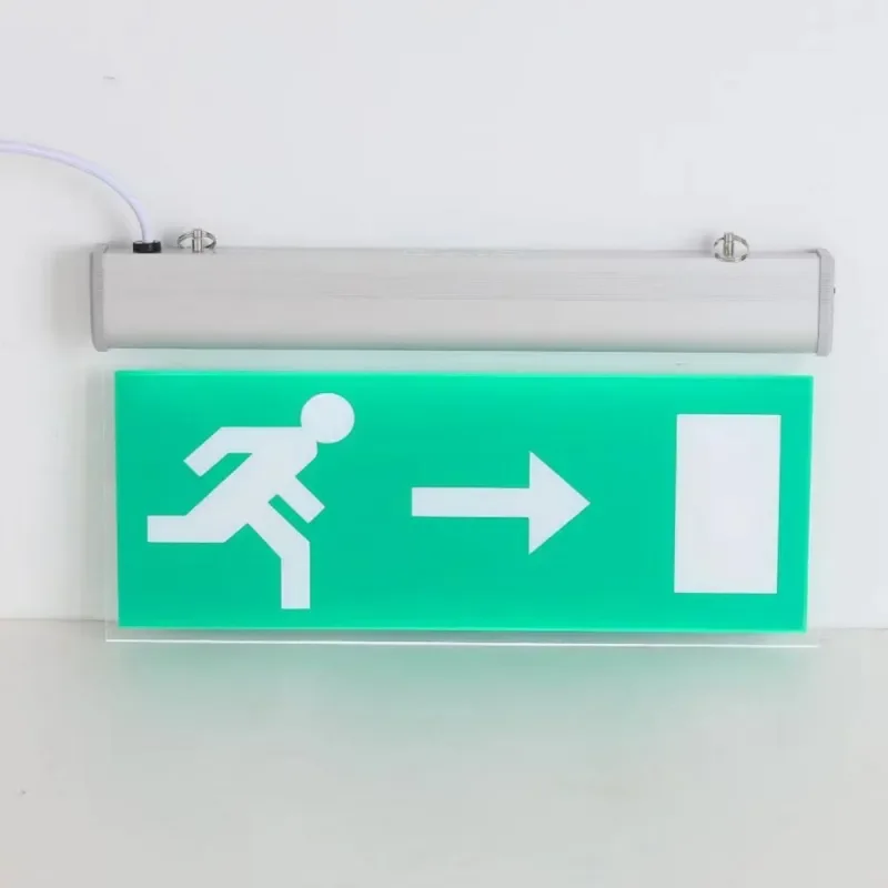 Acrylic Emergency Evacuation Indicator Light Stairwell Corridor Hanging Emergency Light Ac85-265v Led Safety Exit Sign