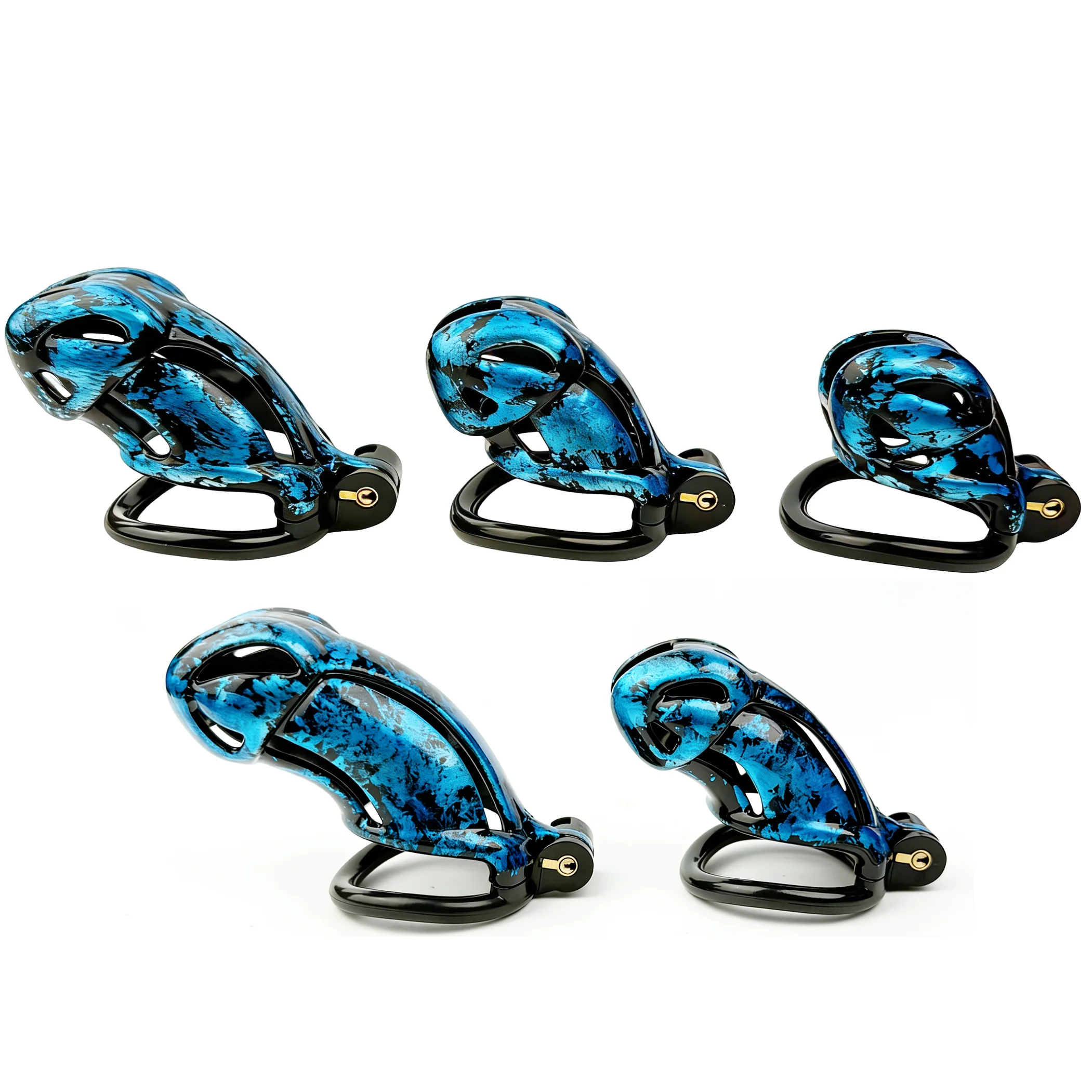 Colorful Gay Male Chastity Device Cock Cage Slave Chastity Lock Sex Toy for Men view 2