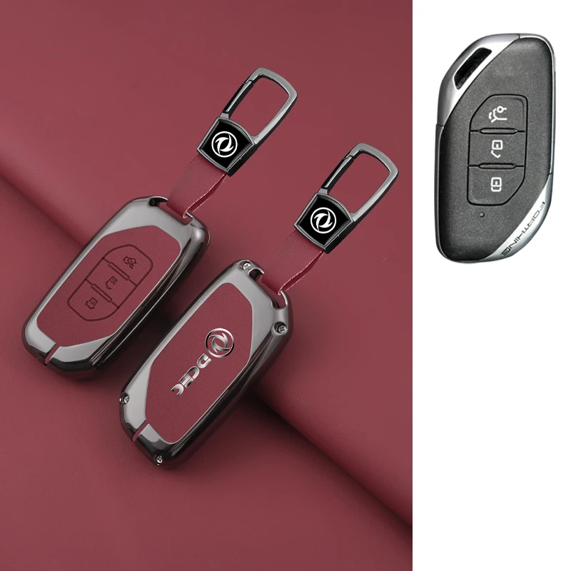 

For Dongfeng DFM DFSK Glory 580 S560 F507 S30 H30 AX7 Ix5 Ix7 Seres Sf5 KC VL Car Zinc Alloy Key Case Cover Protector Keychain