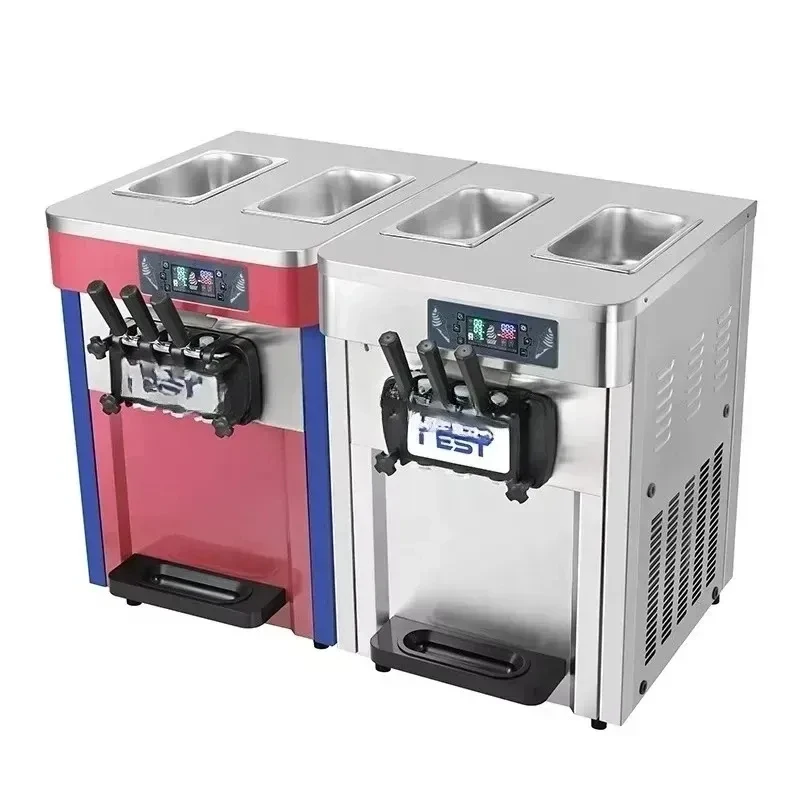 22L/H 220V 50HZ 2+1 Mixed Flavor Soft Serve Dessert Maker Commercial High Output Frozen Dessert Dispenser Factory Price