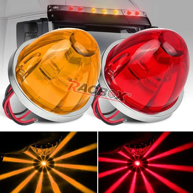 

Big Watermelon Led Side Marker Light Amber Red Indicator Warning Light For Car Truck Trailer Caravan Bus Van Lorry 12V 24V