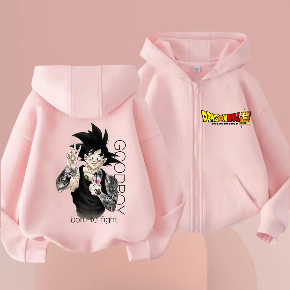 New Boys Girls Clothes Dragonball Hoodie Set Kids 2pcs Spring Autumn Toddler Girls Cartoon Hooded +pants Tracksuit Goku Clothing