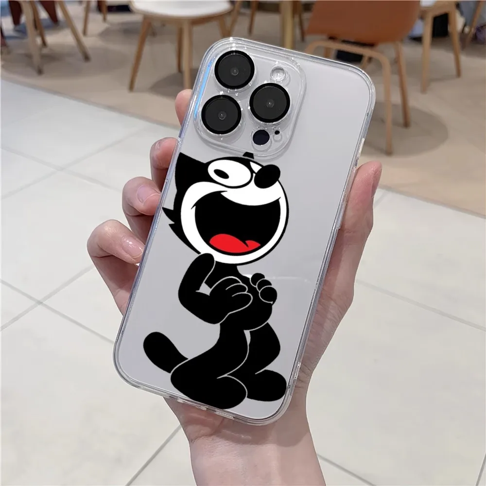 Cartoon F-Felix the Cat custodia per telefono per iPhone 15 13 14 12 11 Pro MAX XR X SE XS iPhone13 14 Mini