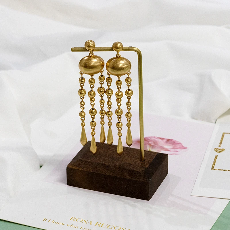 

Vintage Metal Alloy Drop Earrings Statement Golden Hollow Circle Geometric Dangle Earrings Jewelry Gift