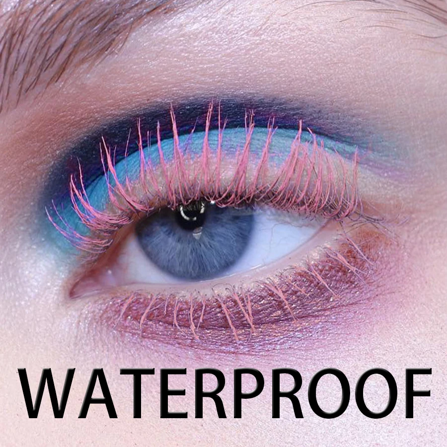 Mascara Krul Dikke Verlengende Wimper Mascara Waterdicht Wimpermasker Niet-Veeg Roze Natuurlijke Curling Fijne Borstel Mascara Make-Up