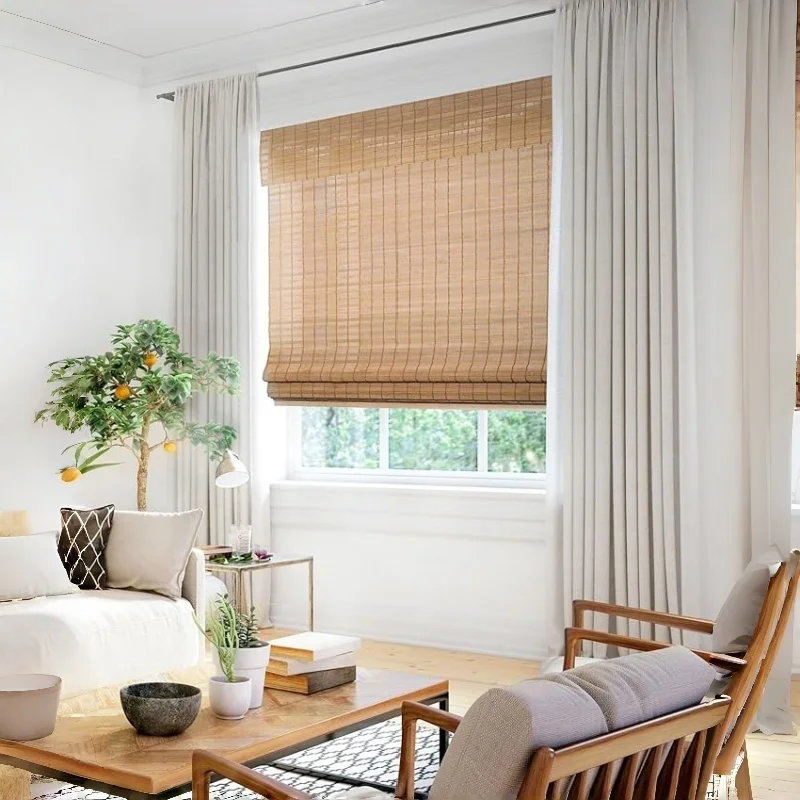 Traditional Chinese Series  Elegant Suitable for vintage styles Manual bamboo blinds For High End Quality