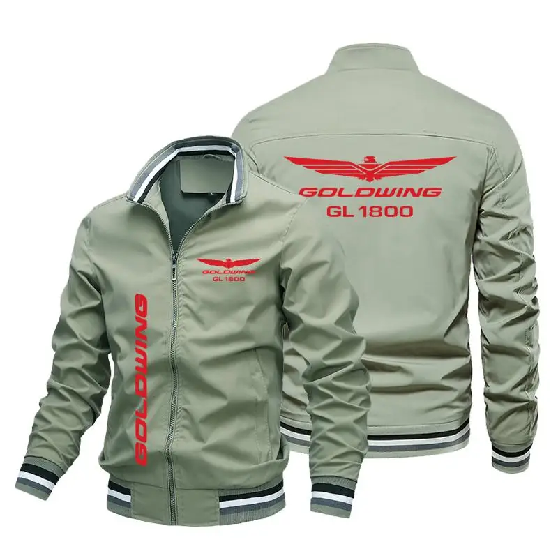 Veste de conducteur de voiture Honda Coast pour homme, logo imprimé graphique, aile dorée, automne et froid