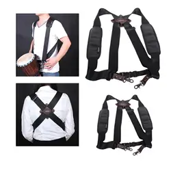 Fitness Equipment Shoulder Harness Adjustable Shoulder Strap with Thickening Pad Strap Drum Black Training Kits Band Rope
