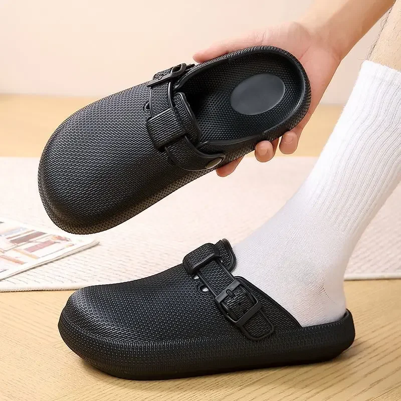 

Мужские тапочки, шлепанцы, полутуфли, пляжные сандалии на платформе, 2021, дешевые жидкостные оригинальные забавные модные мужские сандалии в стиле Eva Y2k