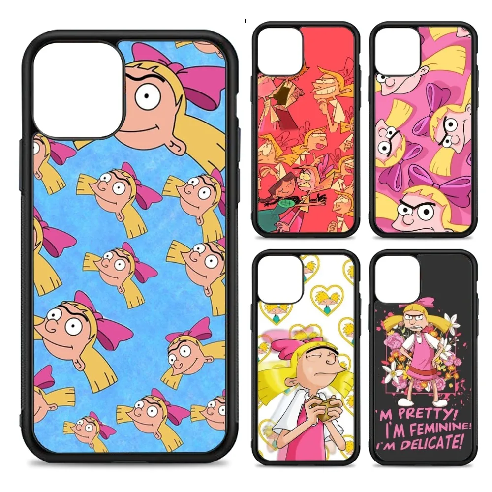 Hey Arnold Helga Bonito Phone Case Silicone PC+TPU For For IPhone 11 12 13 14 15 16 Plus Pro Max Cover