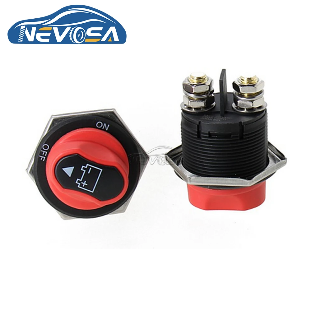 NEVOSA 12V 50A 100A 200A 300A Car Battery Race Rally Switch Isolator For RV Motorcycle Truck Boat Disconnector Cut Off Switch