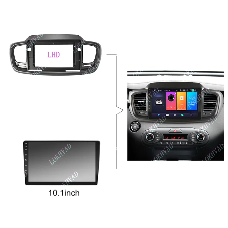 2DIN 10 Inch Car Frame Fascia Adapter Android Radio Dash Fitting Panel Kit For KIA Sorento 2015-2017#WS025