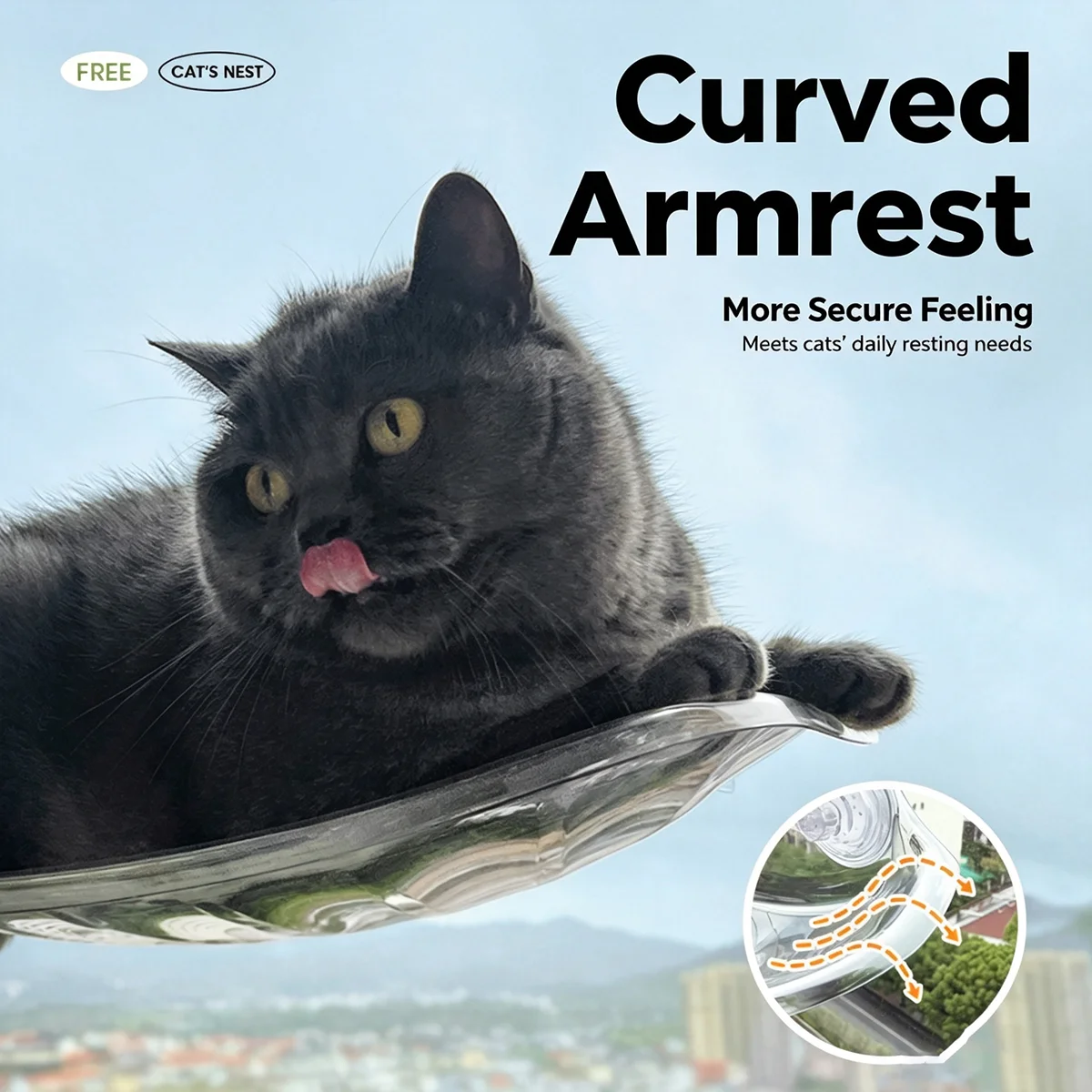 Nowy, poszerzony, zakrzywiony  – Cat Window Perch recenzja i cena