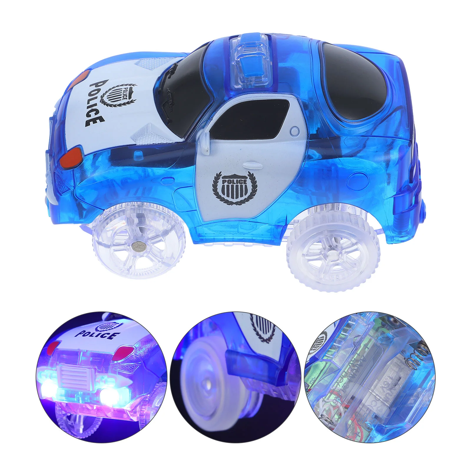 Light Up Car Track Toy Racing Track Accessories Compatible with Most Tracks(Light Blue) car toys light up car toys