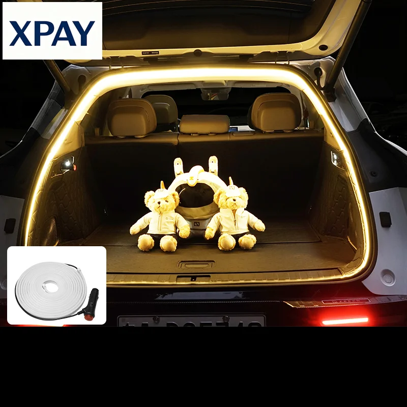 For ZEEKR 7X 2025 Trunk Light Strip Interior Trunk Ambient Lighting Inductive LED Light Automobile Modification Supplies