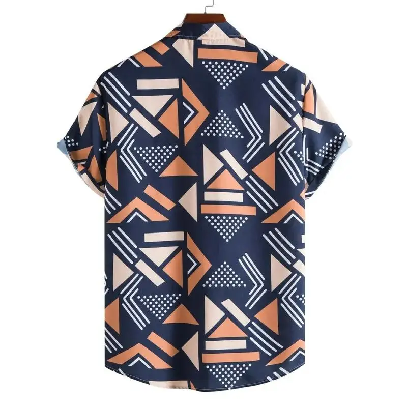 Hawaiian Shirt 2022 Summer New Men\'s Shirts Casual Fashion Trend Lapel Printed Short Sleeve Camisas Para Hombre