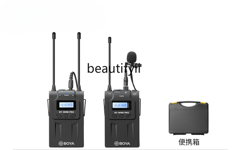 Wireless Lavalier Microphone UHF Band Professional Recording One-to-Two Radio Microphone