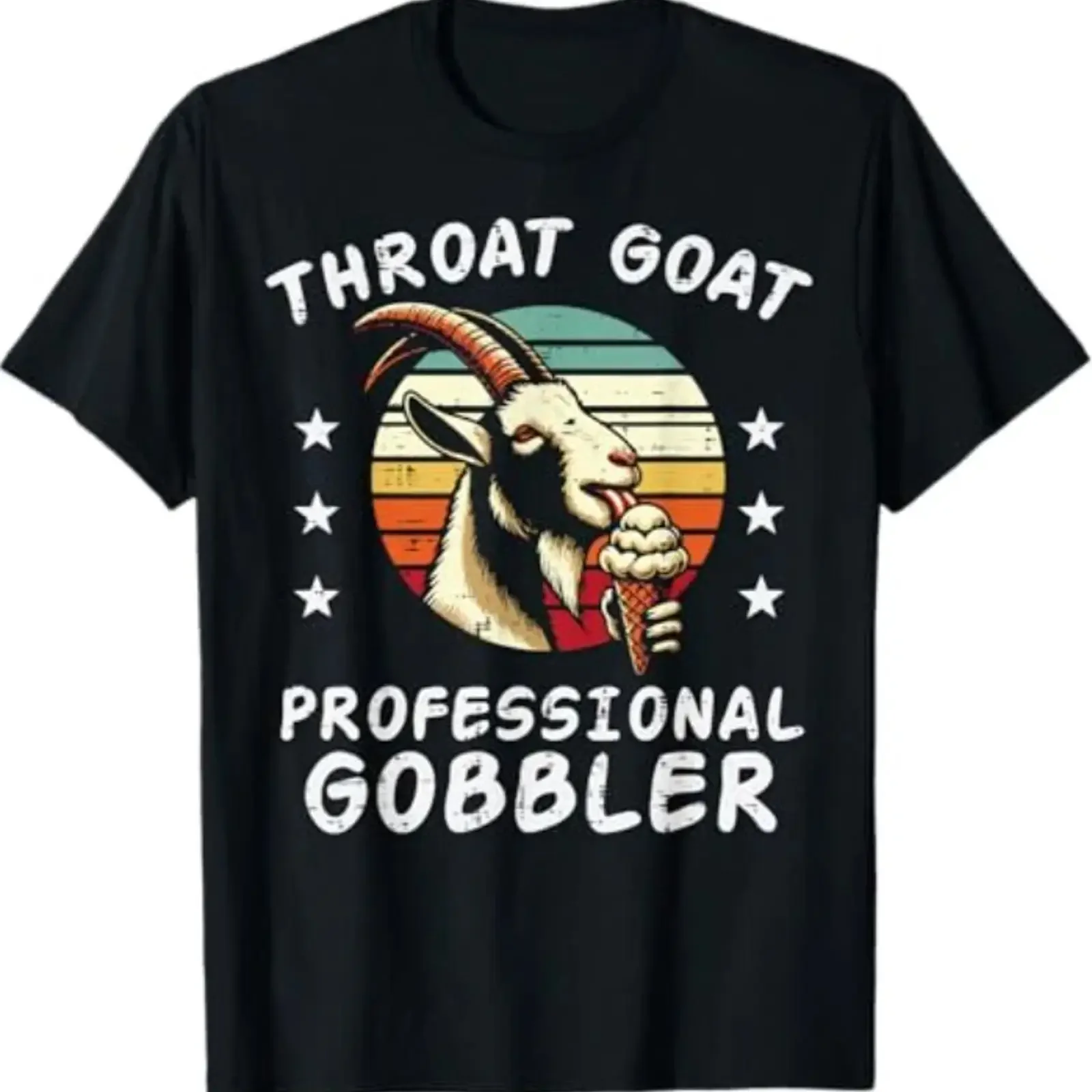Inappropriate Goat Professional Gobbler Humor Joke T Shirt vintage Washed Soft Versatile streetwear Stretched Slightly