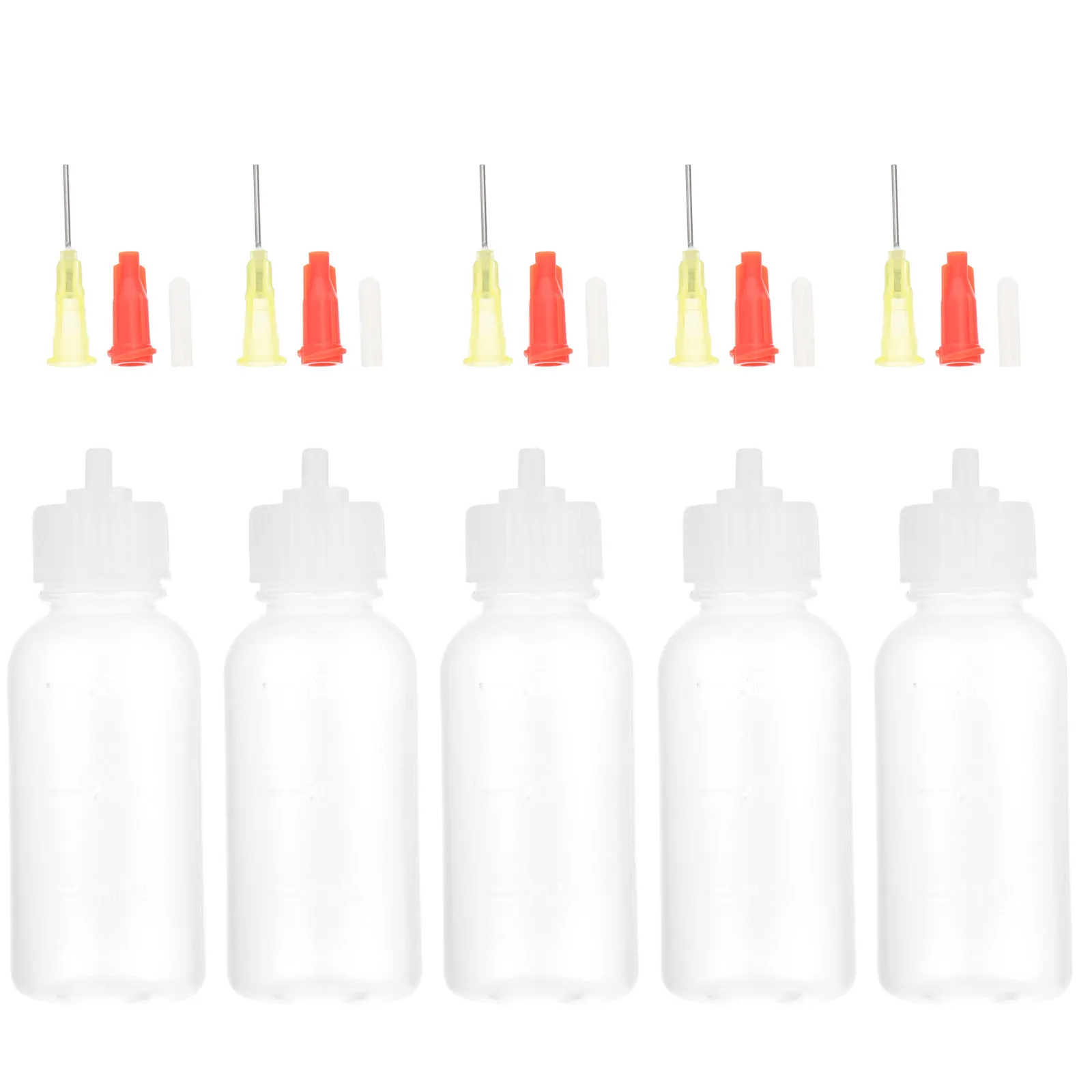 

Набор из 5 аппликаторов-дозаторов для клея и жидкого флюса с игольчатым наконечником для точных работ, рукоделия и ремонта