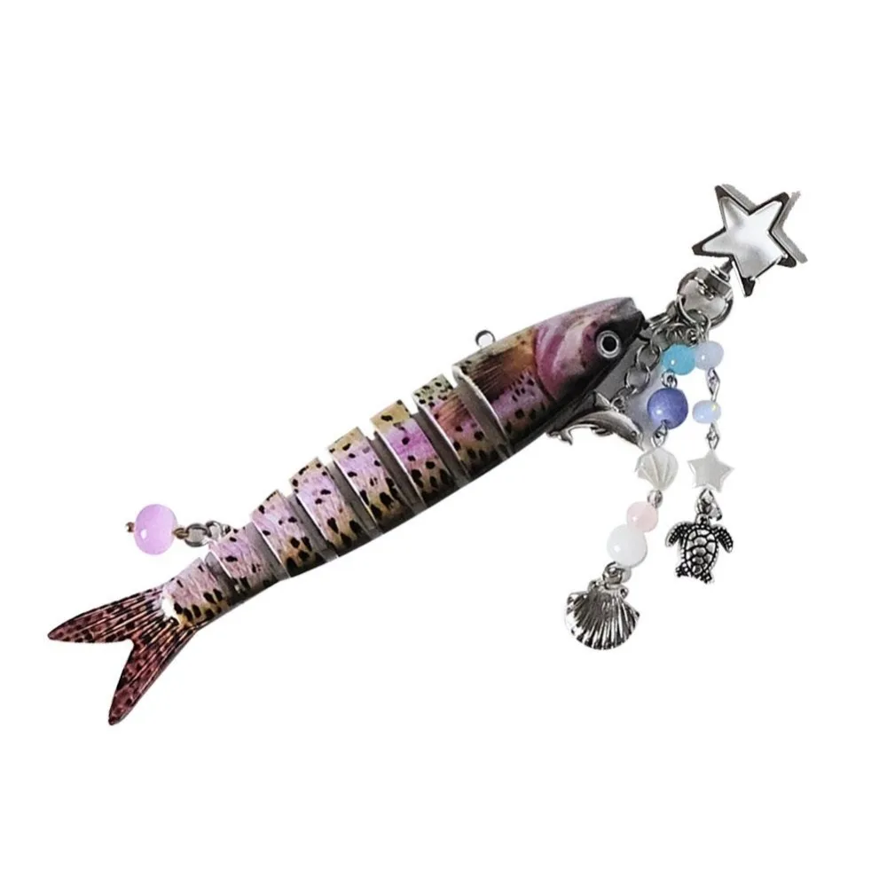 High-precision Handmade Fish Keychains Bionic Design Phone Lanyard Artificial Fish Pendant Lifelike Hanging Decor