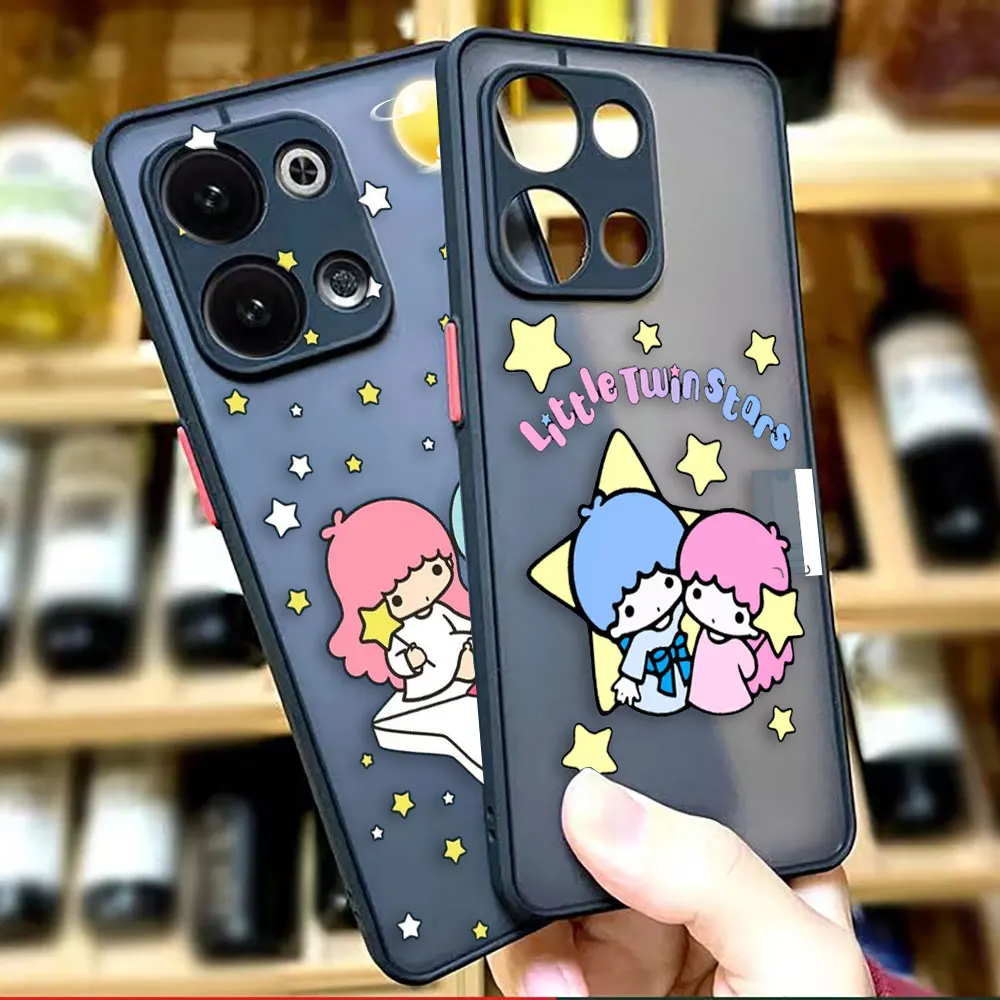 Matte Phone Case For OPPO RENO 8 8T 7Z 7 6Z 6 5 4 3 PRO PLUS 4G 5G Edge Case Funda Capa Shell Japanese S-Sanrio Little Twin Star