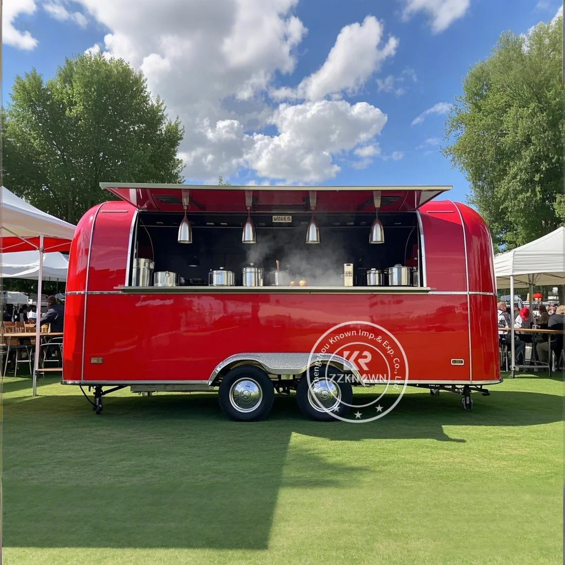   Food Truck Portable Fried Chicken Station Frying Setup Service Concession Food Trailer Fully Kitchen