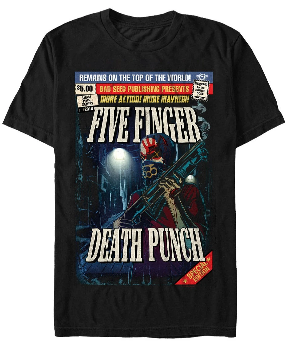 خمسة أصابع الموت لكمة الفرقة الجرافيك طباعة الصيف الخريف الشتاء الرجال والنساء قصيرة الأكمام تي شيرت عادية فضفاض في الهواء الطلق #1