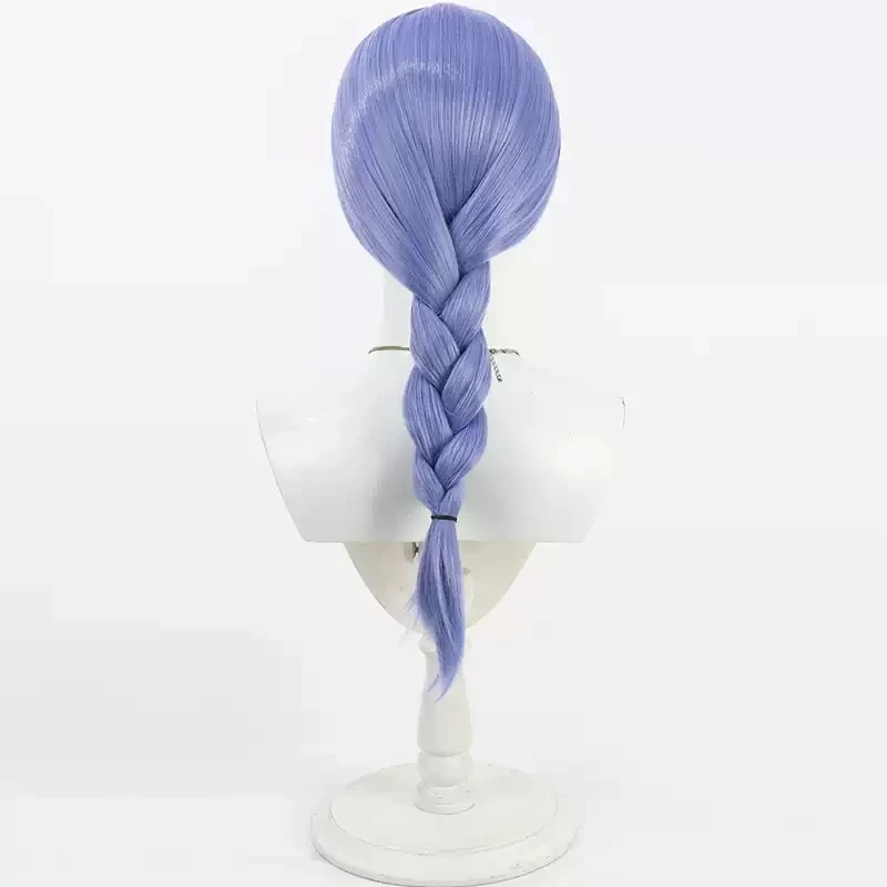 Peruka Cosplay The Hundred Line Moko Mojiro 50CM Niebieskie Włosy Plecione Akademia Ostatniej Obrony Halloween Party dla Kobiet