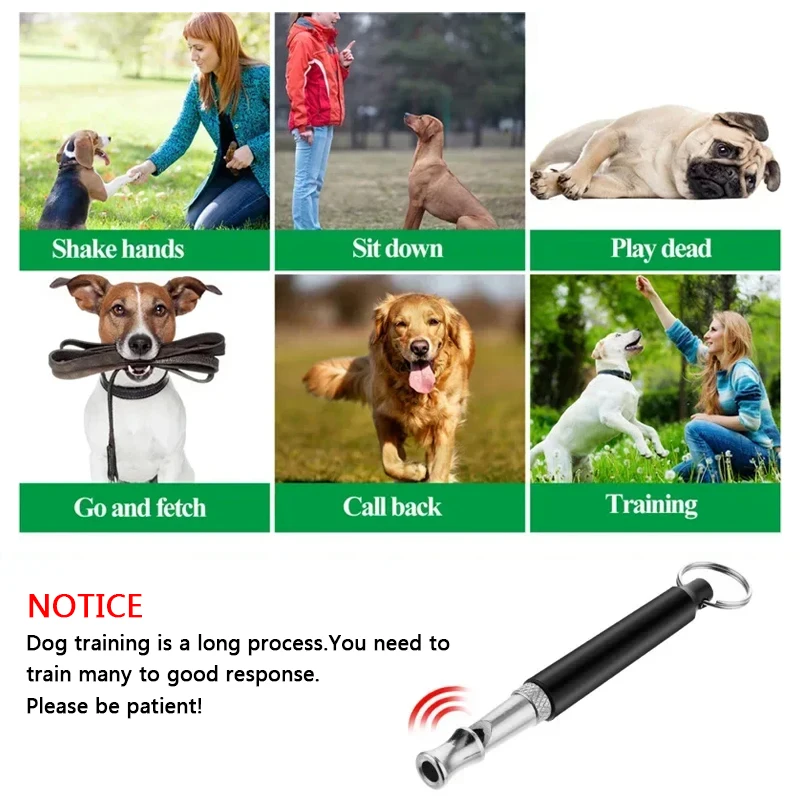 New Dog Pet High Frequency Supersonic Whistle Stop Barking Bark Control Dog Training Deterrent Whistle Puppy Adjustable Training