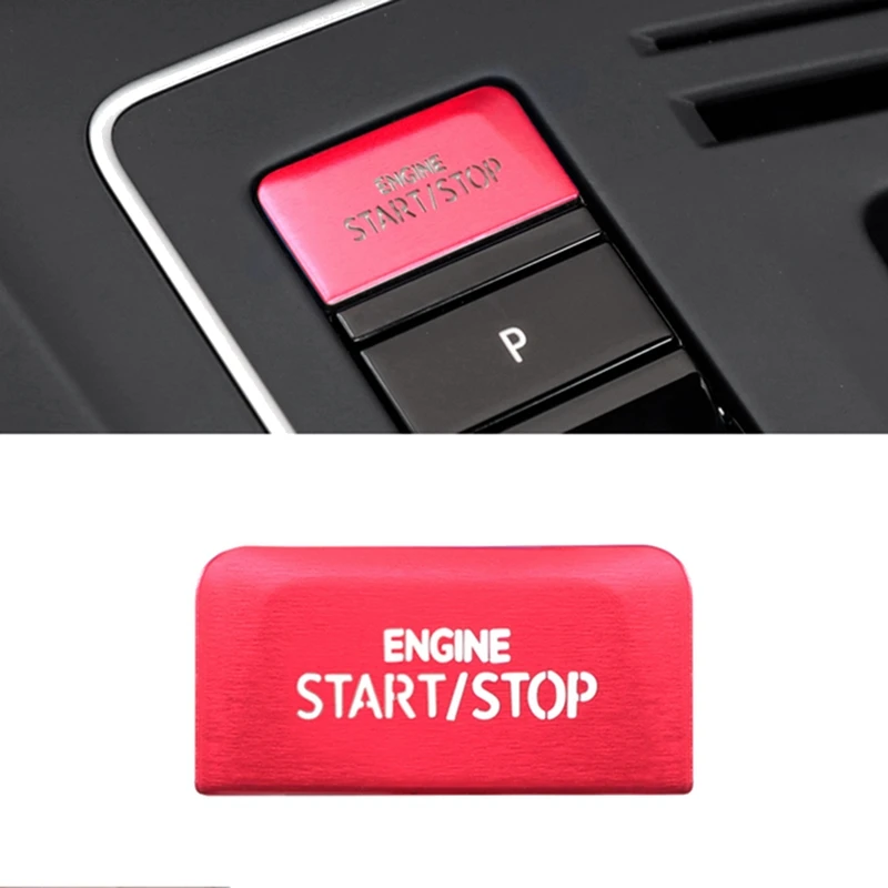 2x Auto Motor Start Stop Knop Schakelaar Deksel Trim Voor-Golf 8 Mk8 Bij Accessoires 2020 2021 Rood