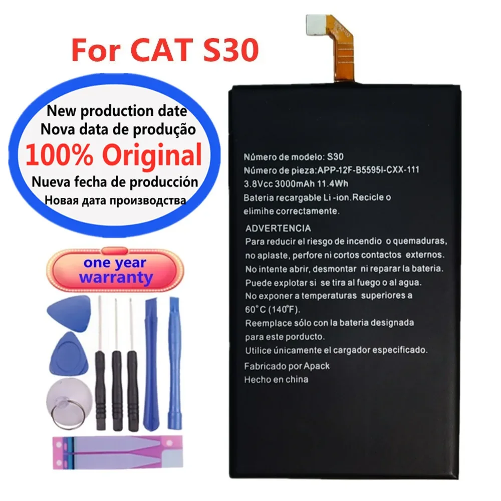 

3000mAh Original Replacement Battery For Caterpillar Cat S30 Mobile Phone Battery Batteries Fast Shipping + Free Tools