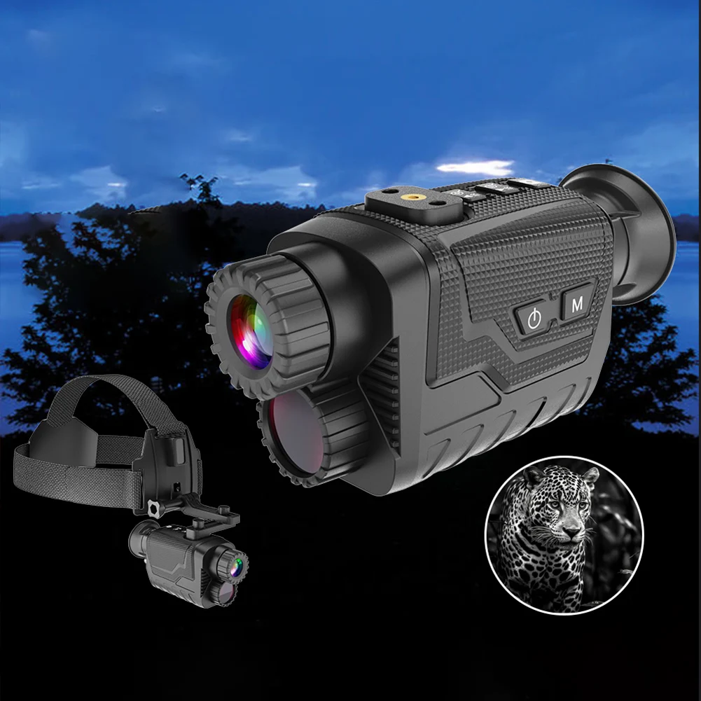 Night Vision Goggles 4K HD อินฟราเรด Night Vision กันน้ํา 8X ซูมดิจิตอลแบตเตอรี่ลิเธียม 3000mAh ในตัวสําหรับ Camping Hi